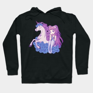 Anime Pastel Goth Unicorn Manga Hoodie